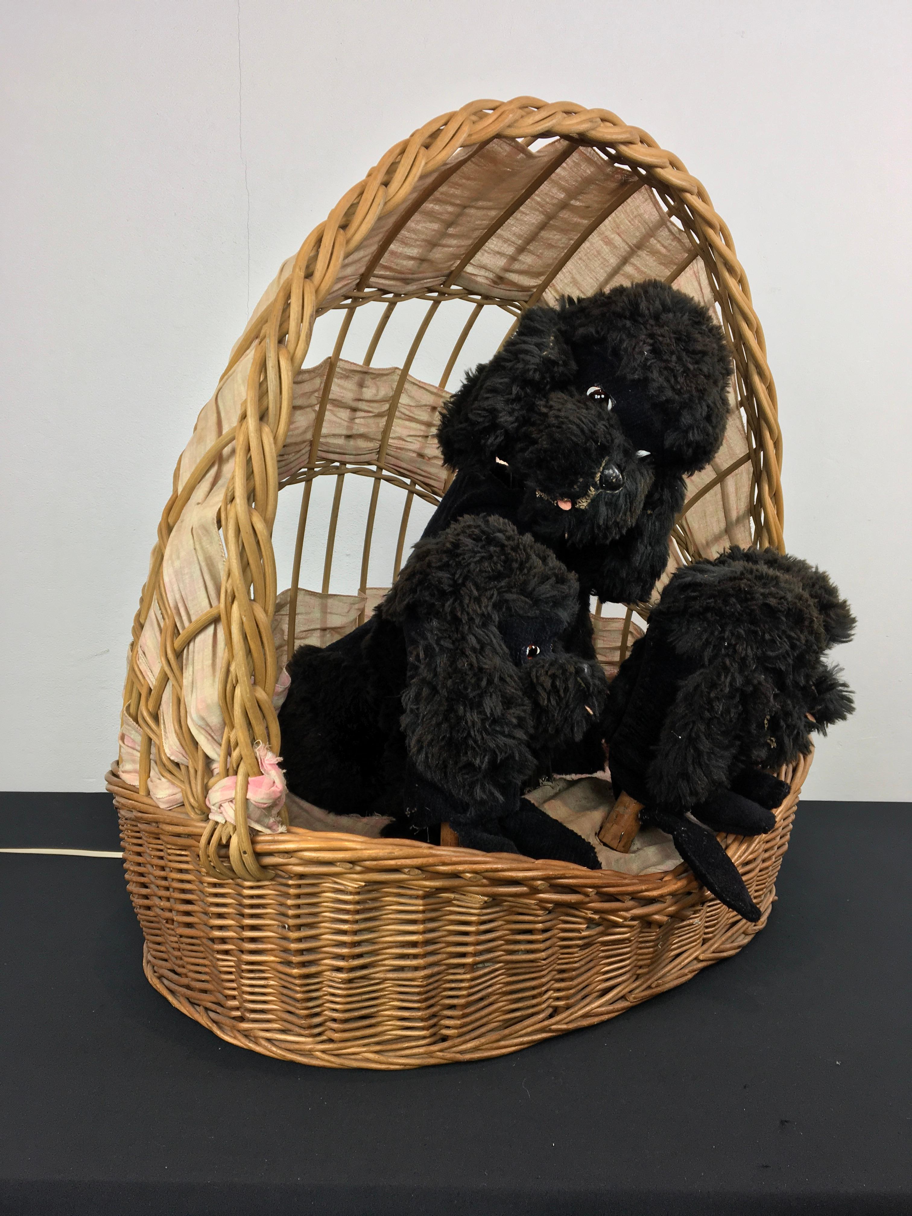 Automaton with Poodle dogs in Basket  For Sale 6