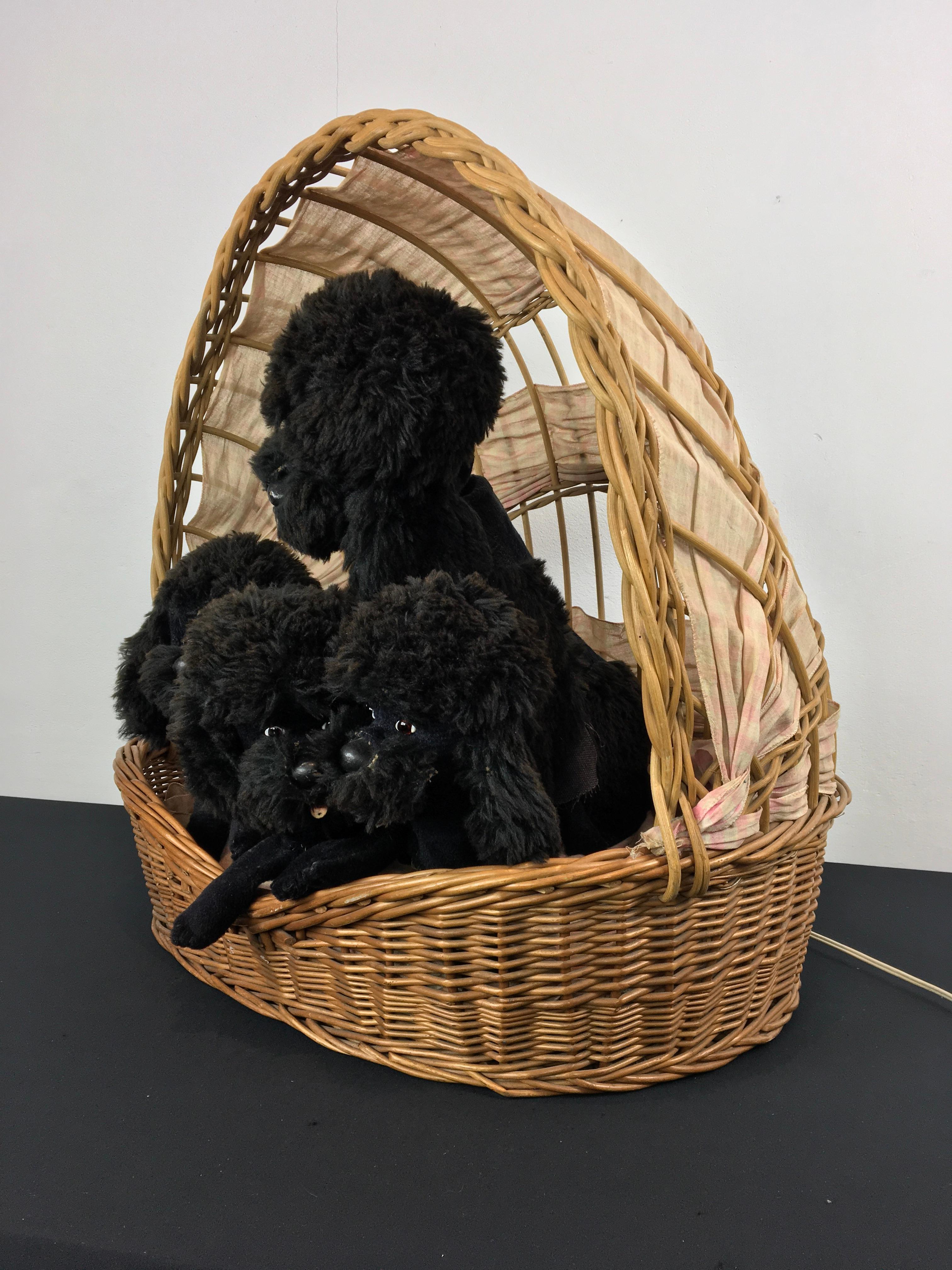 Automaton with Poodle dogs in Basket  For Sale 11