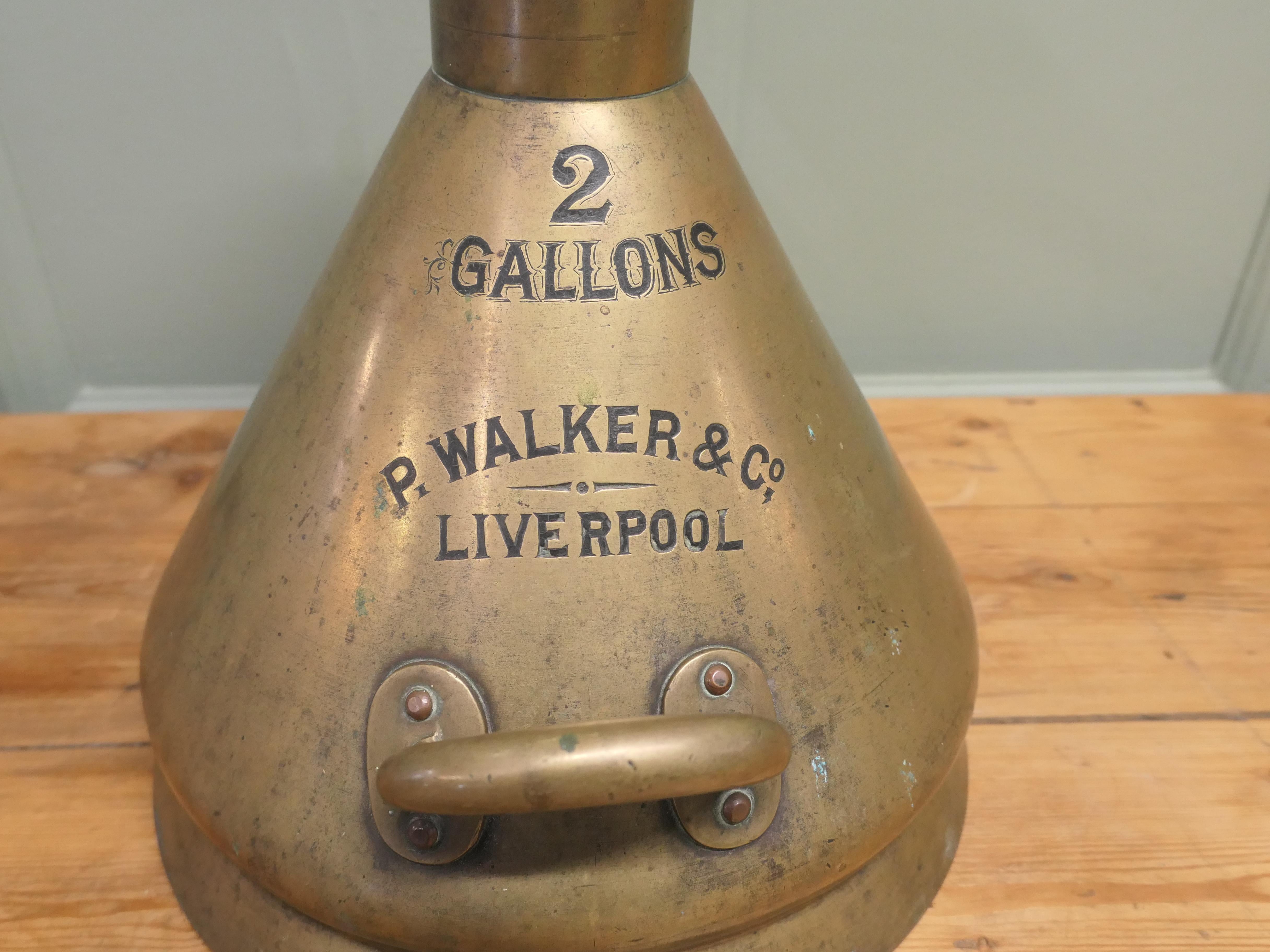 19th Century Automobile Petrol Measure, R Walker & Co., Liverpool For Sale