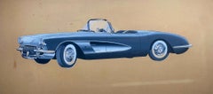 Chevrolet Corvette Convertible 1958 Factory Illustration