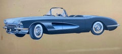 Chevrolet Corvette Convertible 1958 Factory Illustration