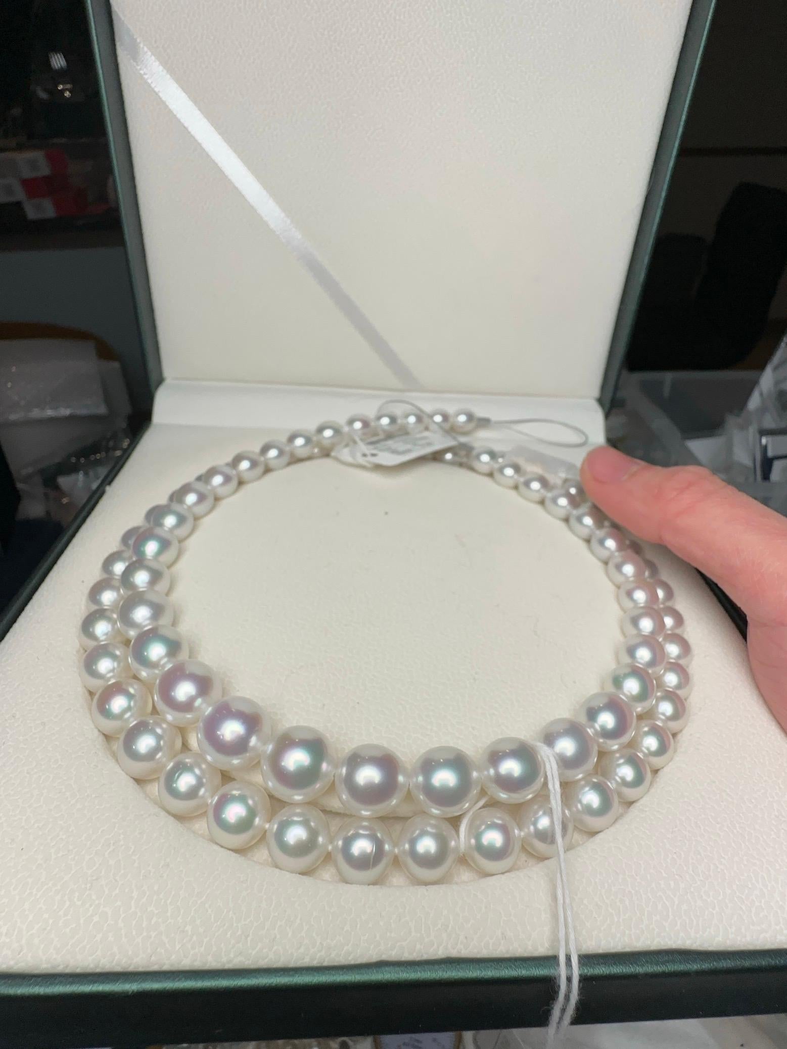 Perlina Autore Australian South Sea  Collana con fili di perle in vendita