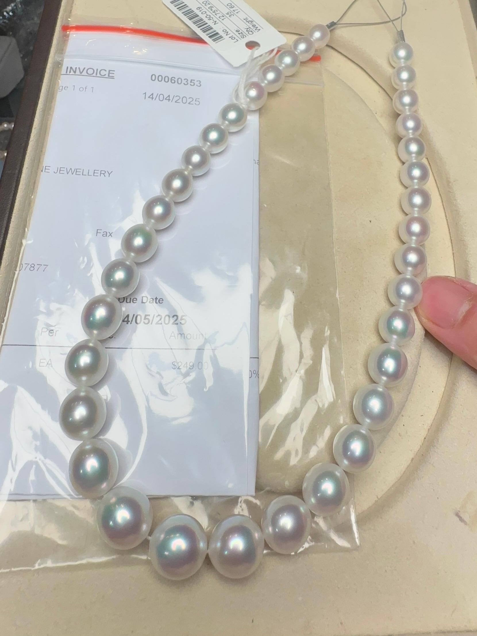 Autore Australian South Sea  Collana con fili di perle in vendita 2
