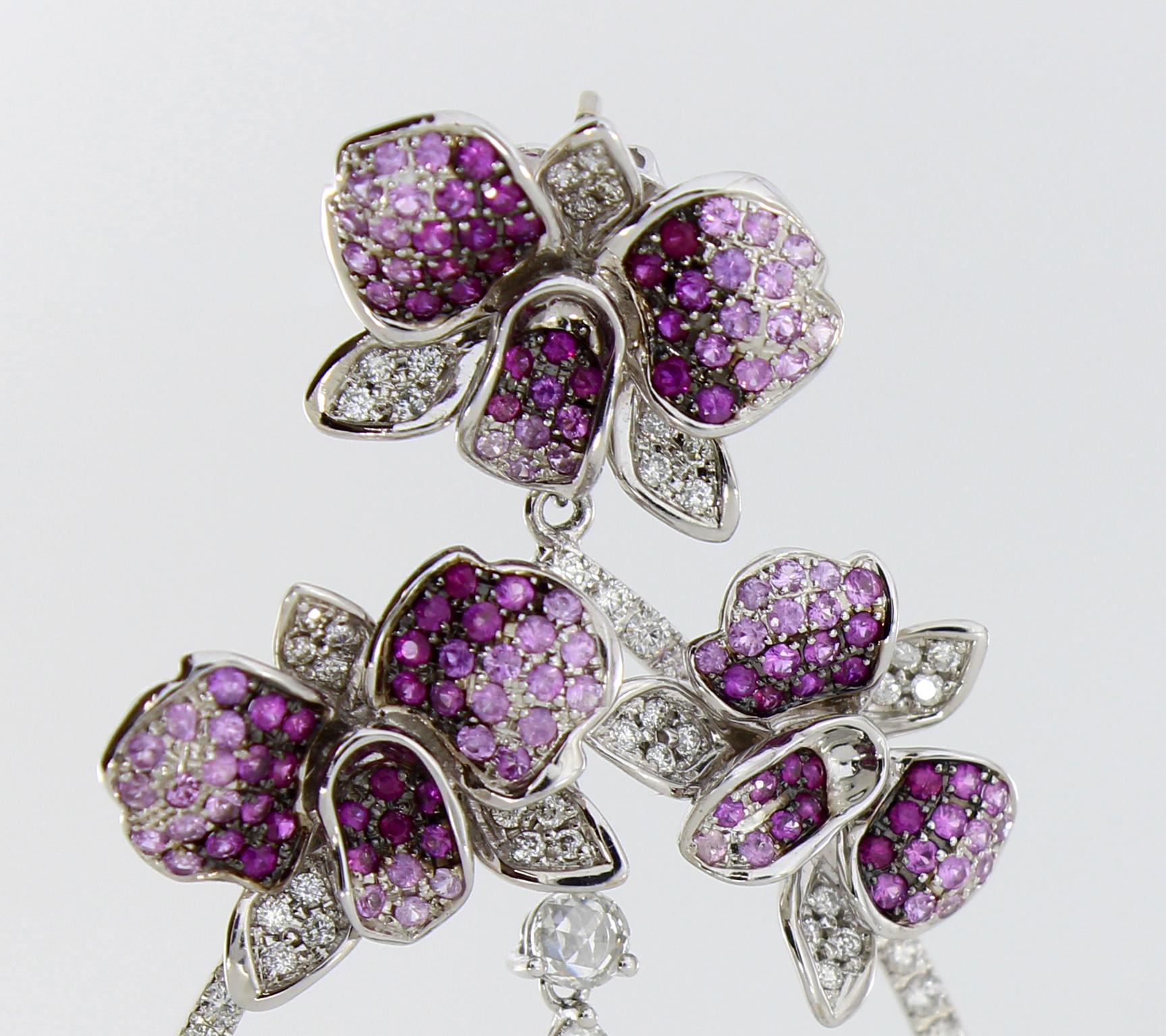 This AUTORE piece is from the Orchid Collection. The Orchid Collection was inspired by the exotic nature of orchids and aims to reflect the intimate and exquisite landscape of Australian flora.

These Earrings feature 18K White Gold (24.18gr), White