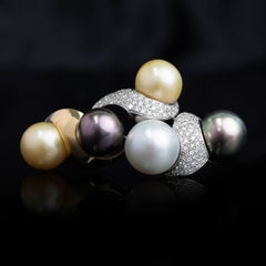Autore Pearl and Diamond Brooch Circa 1990s
