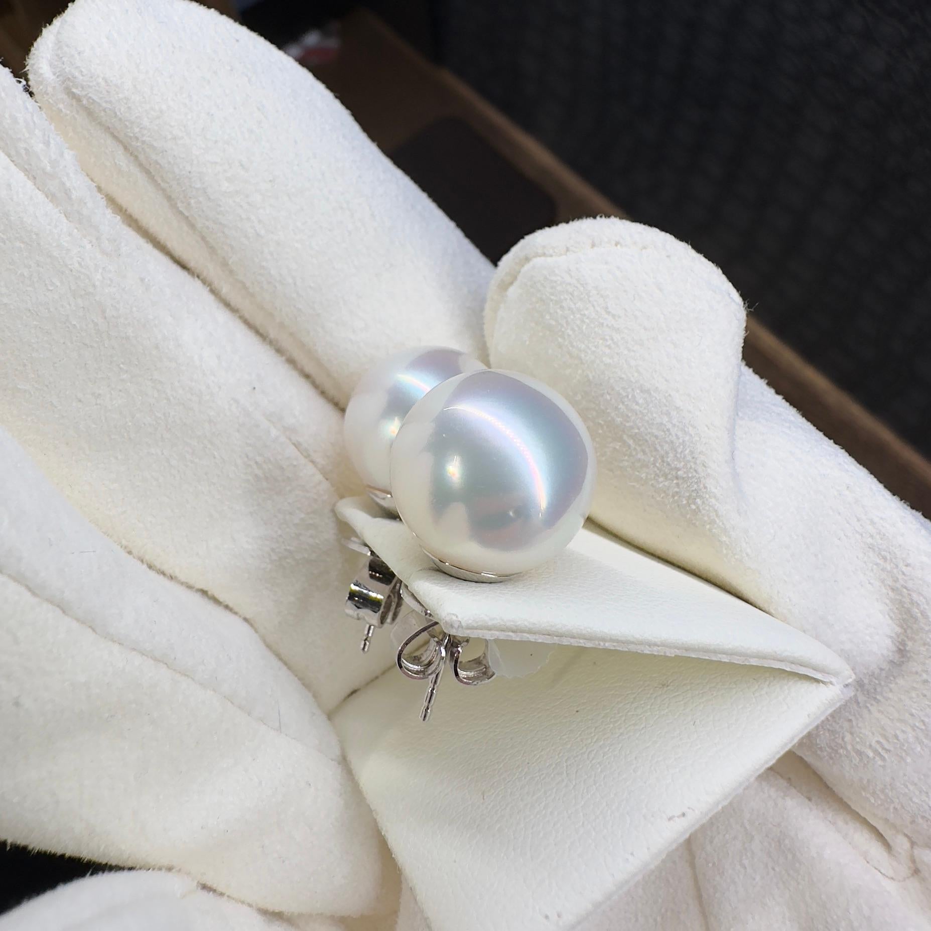 Bead Autore Pearl stud in White Gold For Sale