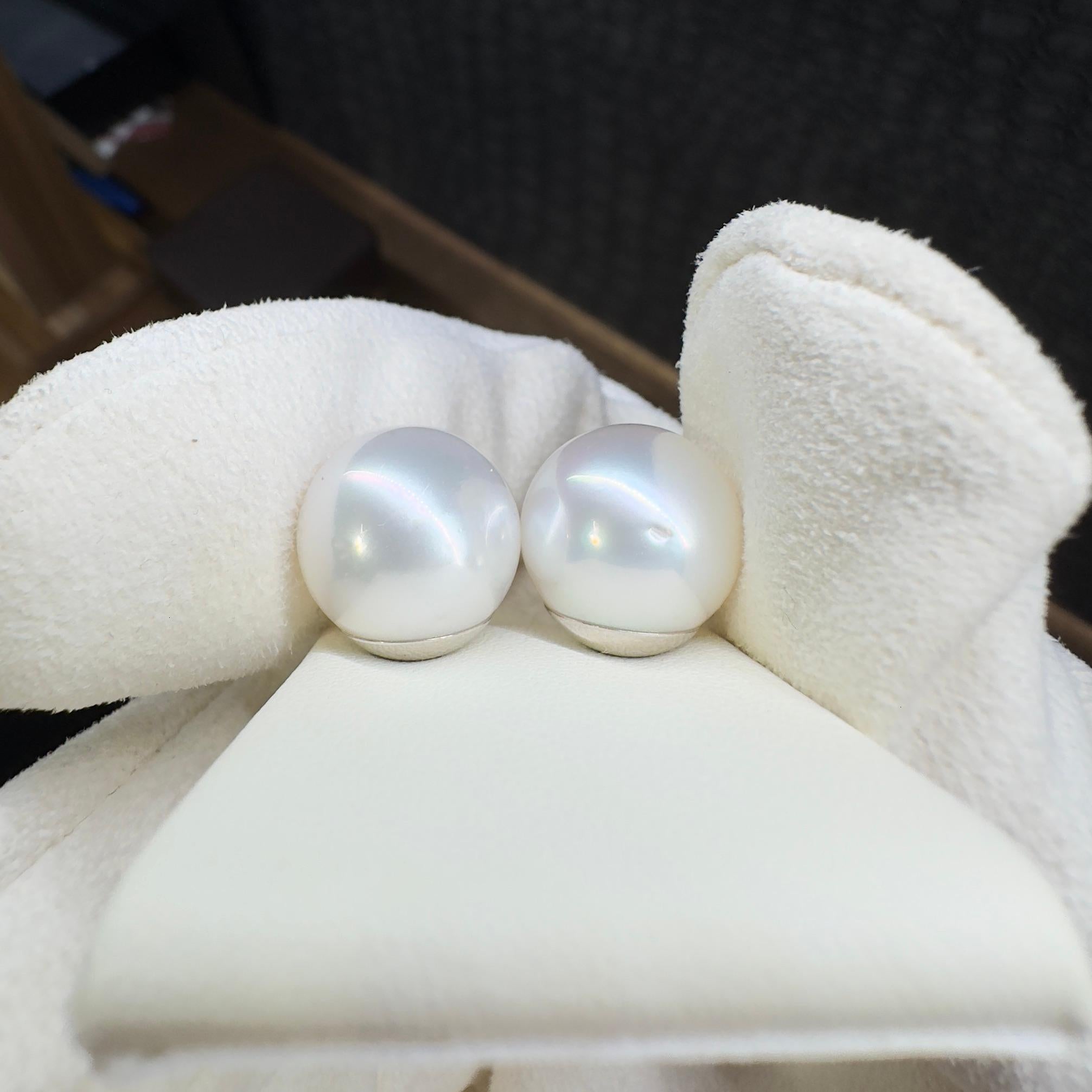 Bead Autore Pearl stud in White Gold For Sale