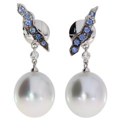 Autore South Sea Pearl Sapphire Earrings