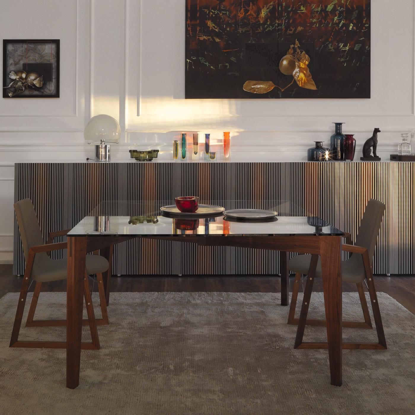 Contemporary Autoreggente Square Dining Table by Patrizia Bertolini For Sale