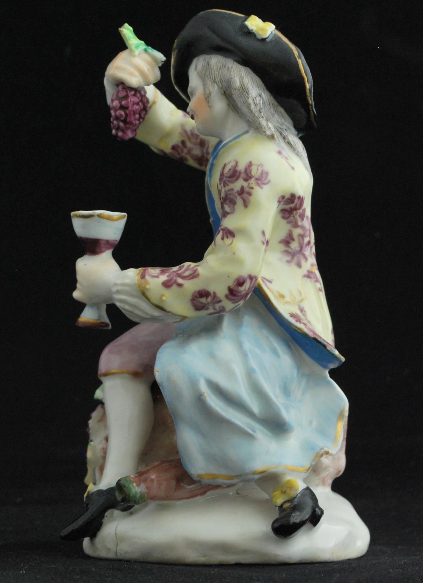 Otoño, fábrica de porcelana Bow Porcelain, hacia 1755 Moldeado en venta
