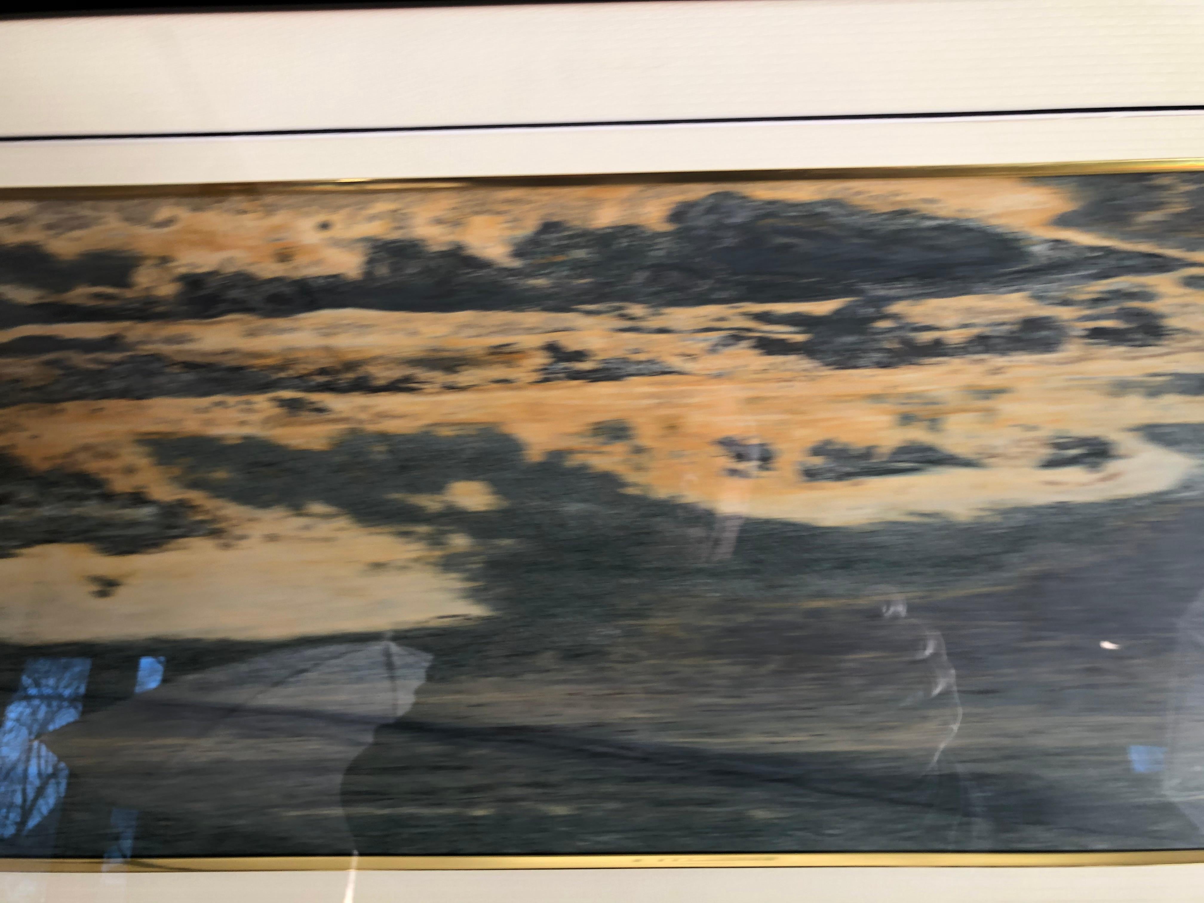 Außergewöhnlicher chinesischer Naturstein „Malerei“, Herbst Dawn  im Zustand „Gut“ in South Burlington, VT