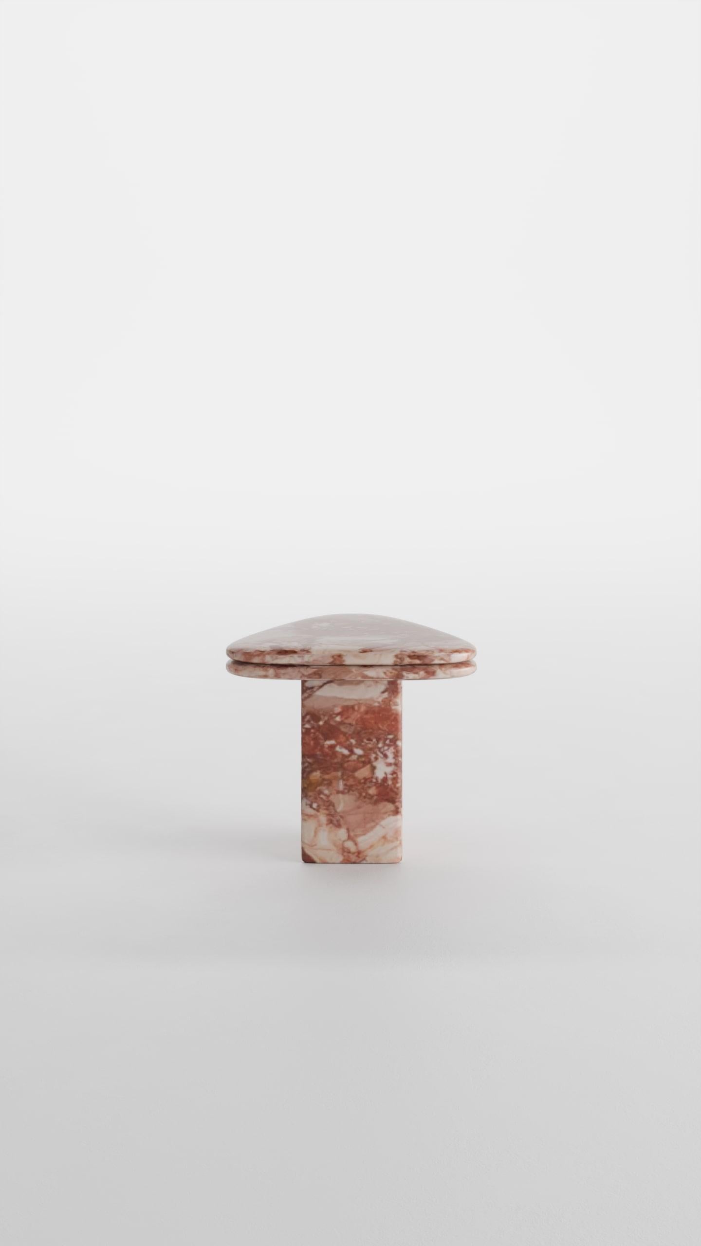 Art Deco Autumn End Table - Breccia Pernice marble For Sale