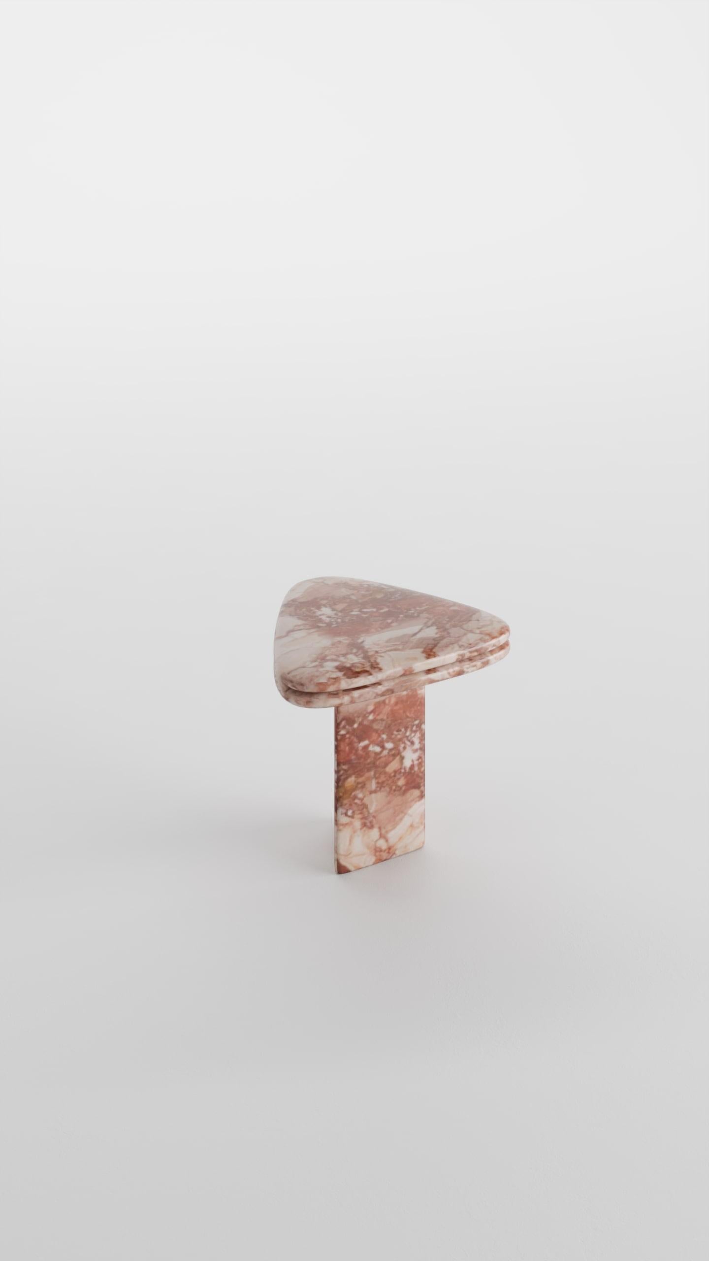 Indian Autumn End Table - Breccia Pernice marble For Sale