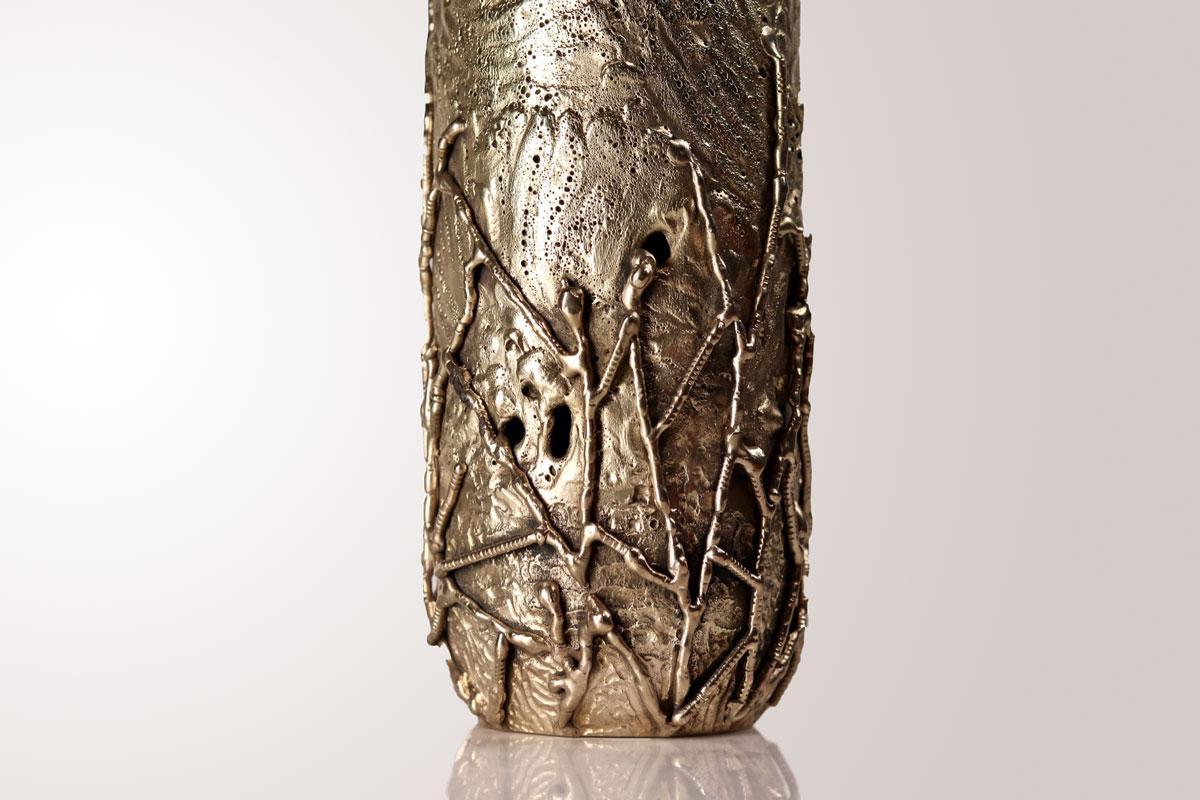 Organic Modern Autumn Hand Sculpted Vase by Samuel Costantini