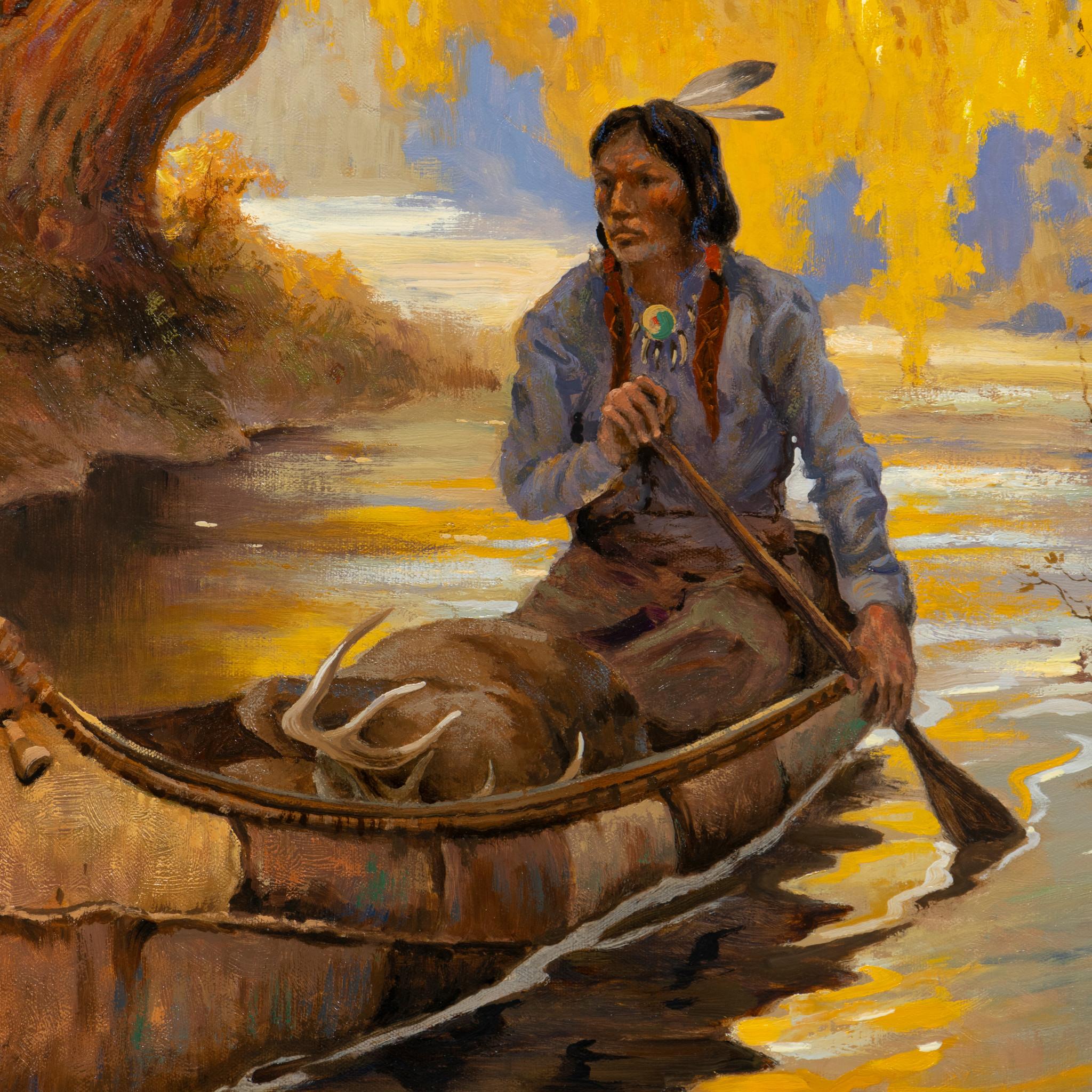 Hand-Painted Autumn Harvest Original Oil Painting by Greg Parker For Sale