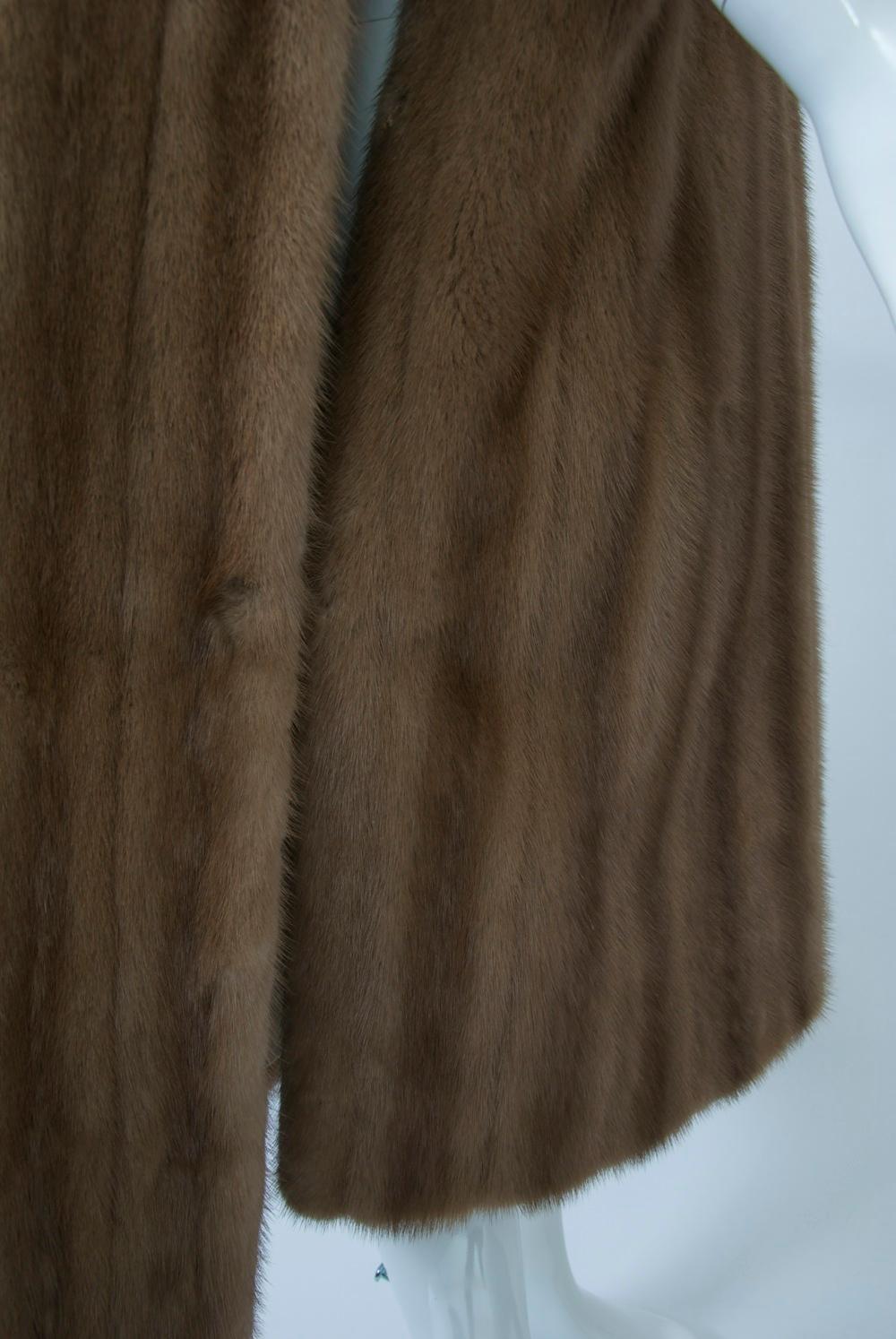 Brown Autumn Haze Mink Cape