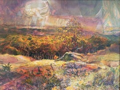 "Automne à Betsie Valley:: Michigan":: brillante peinture de paysage de Merizon