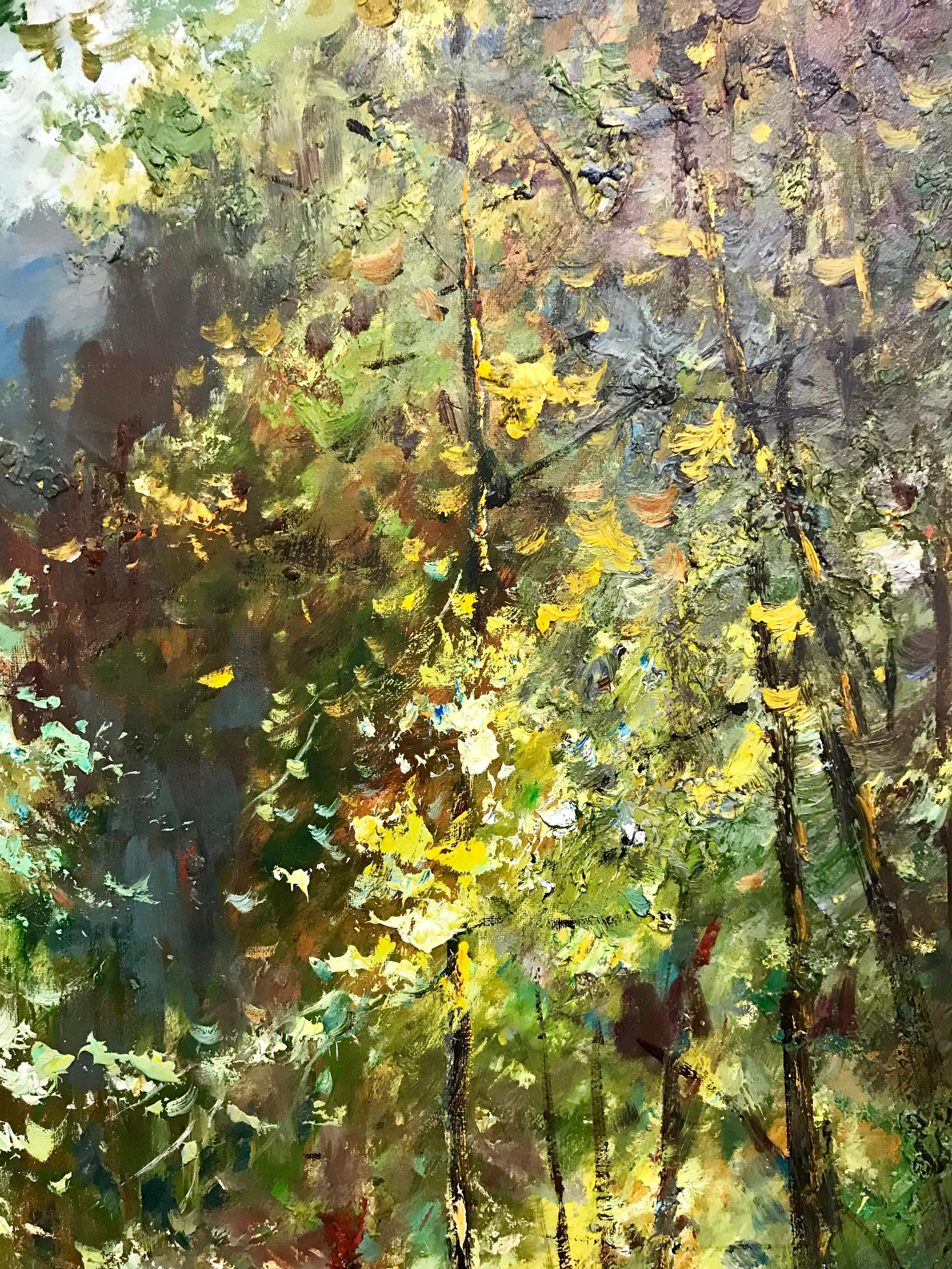 American Autumn in New England Original Oil Painting