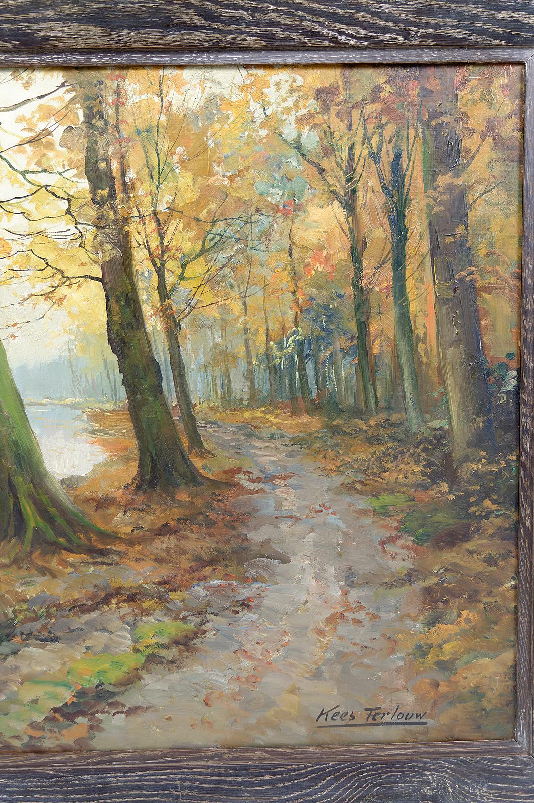 Early 20th Century Autumn Landscape, impressionist painting by Kees Terlouw, France, circa 1910 For Sale