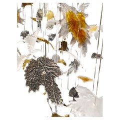 "Autumn Leaves" Art Glass Light Installation by Edith Baranska