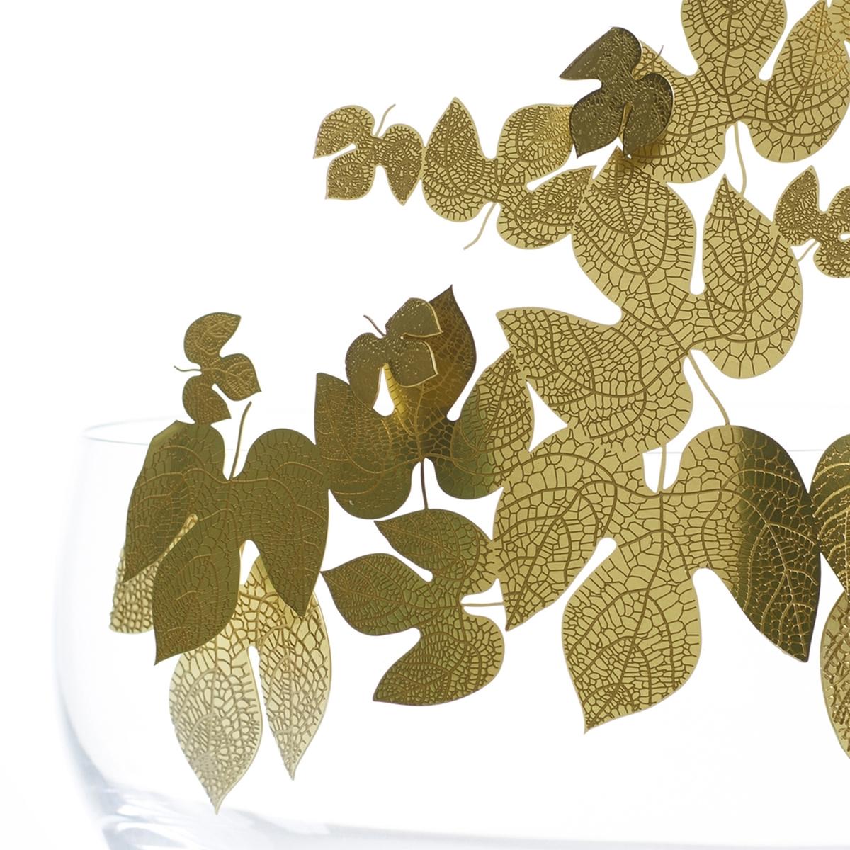Fait main Bol à feuilles d'automne avec verre en cristal en vente