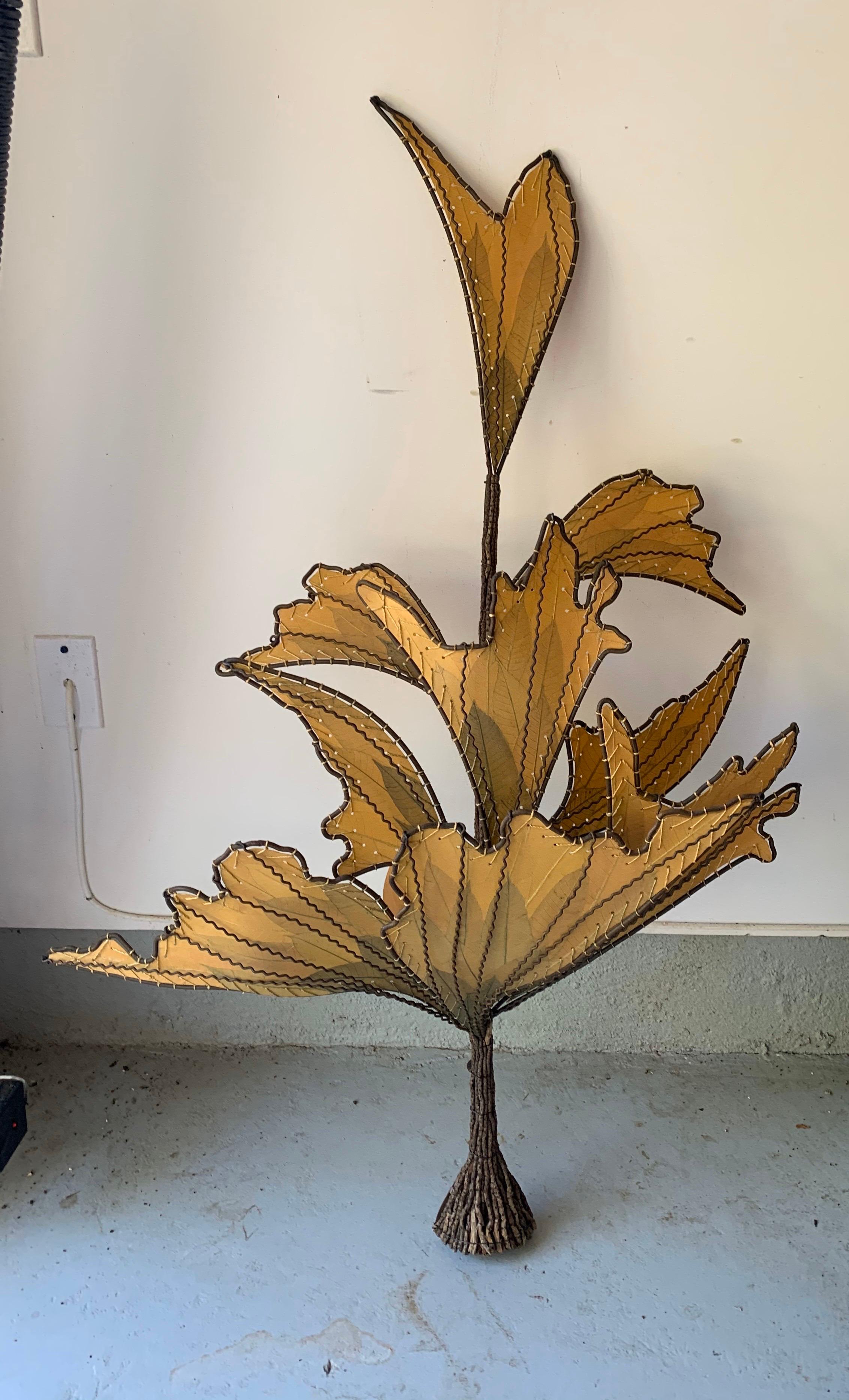 Unknown Autumn Leaves & Branches Wall Sconces, a Pair