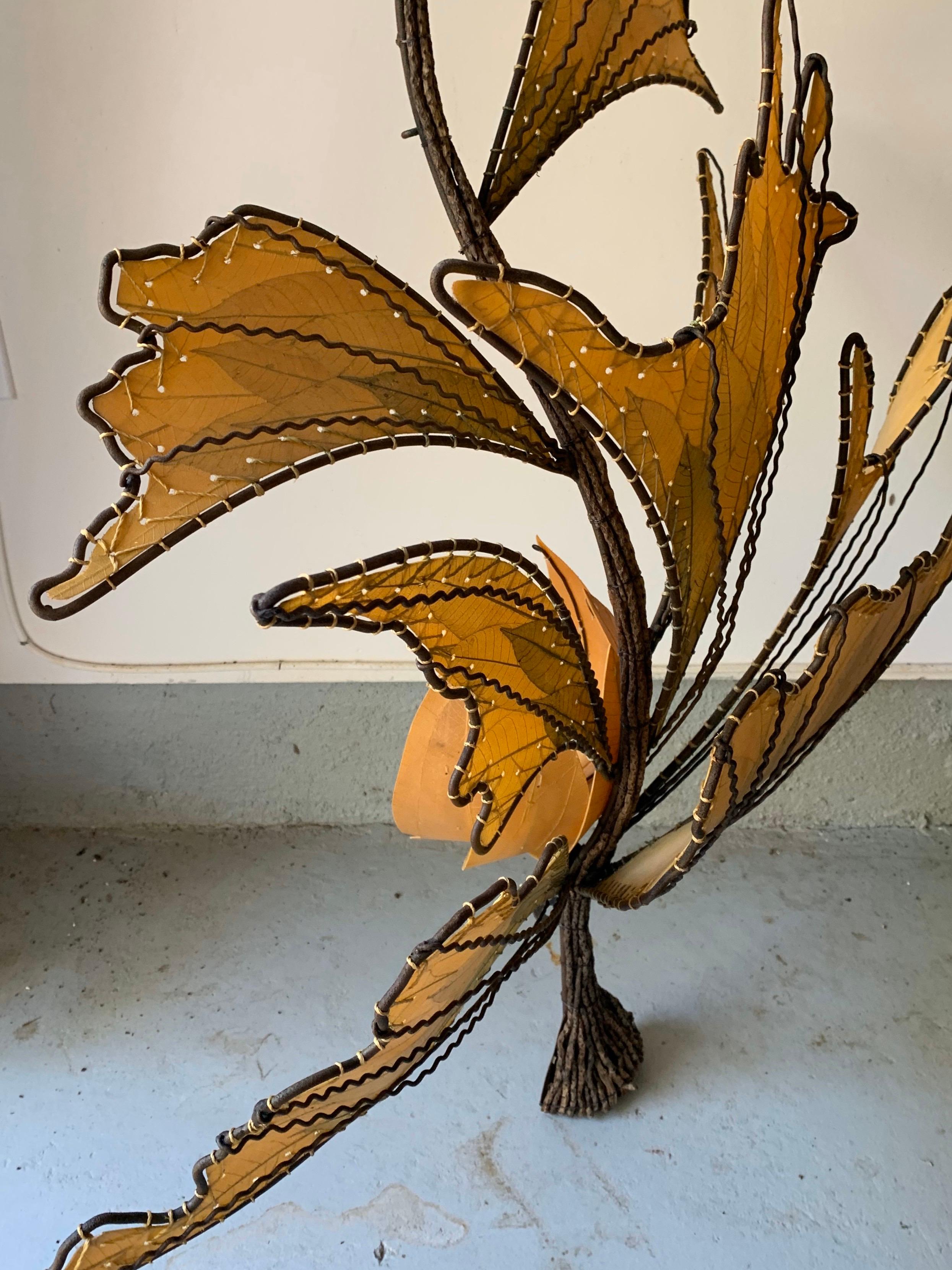 Autumn Leaves & Branches Wall Sconces, a Pair In Good Condition In New York, NY