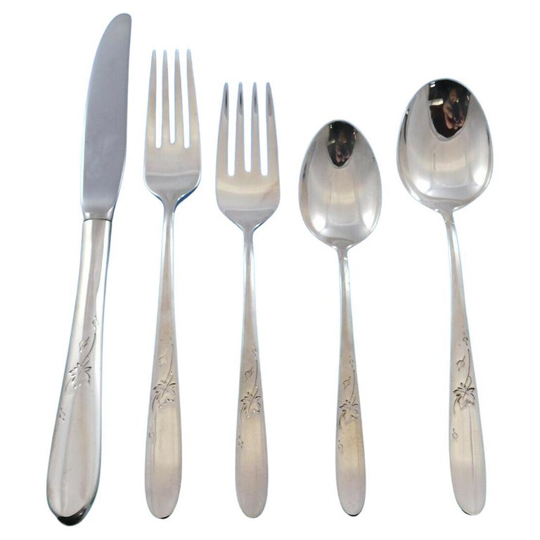 Autumn Leaves by Reed and Barton Sterling Silver Flatware Set 12