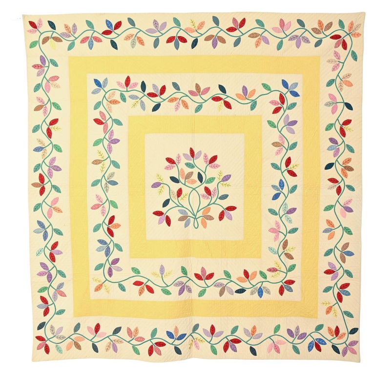 Autumn Leaves Quilt For Sale at 1stDibs