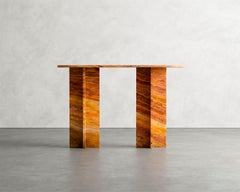Autumn Premium Travertine Stone Console Table - Hallway Monolith Marble Table