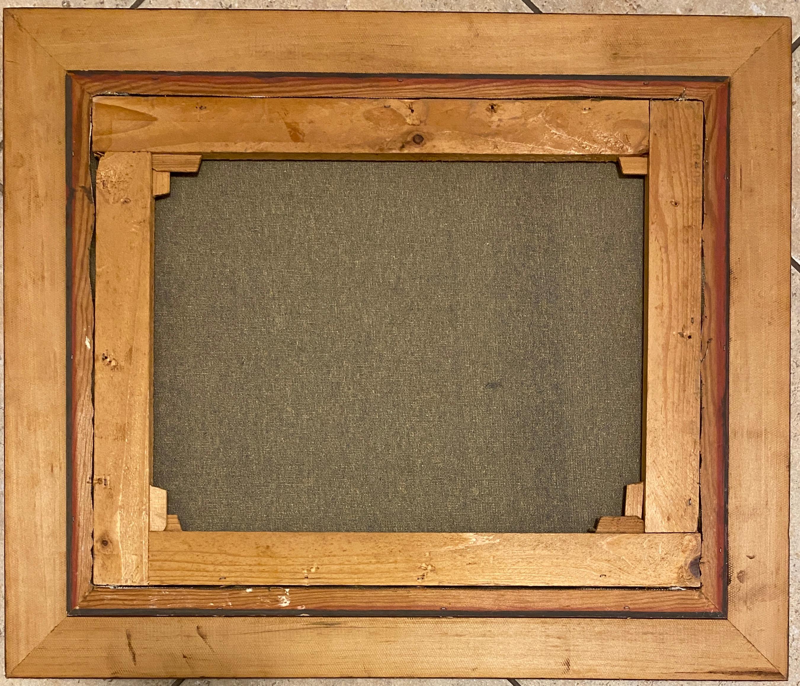 Américain Peinture à l'huile d'A. Klosner représentant un paysage de rivière en automne, encadrée Impression du milieu du siècle en vente