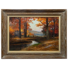 Autumn Scene Original Oil Painting by Robert William Wood