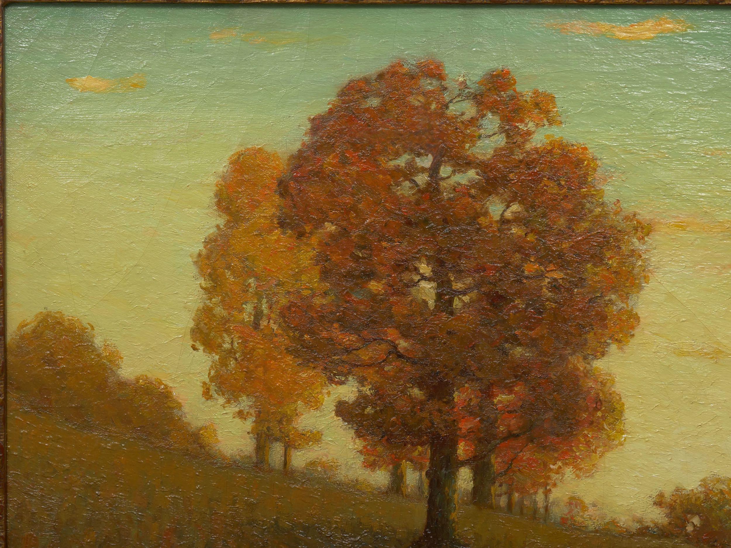 American “Autumn Trees” Landscape Painting by Clark Summers Marshall