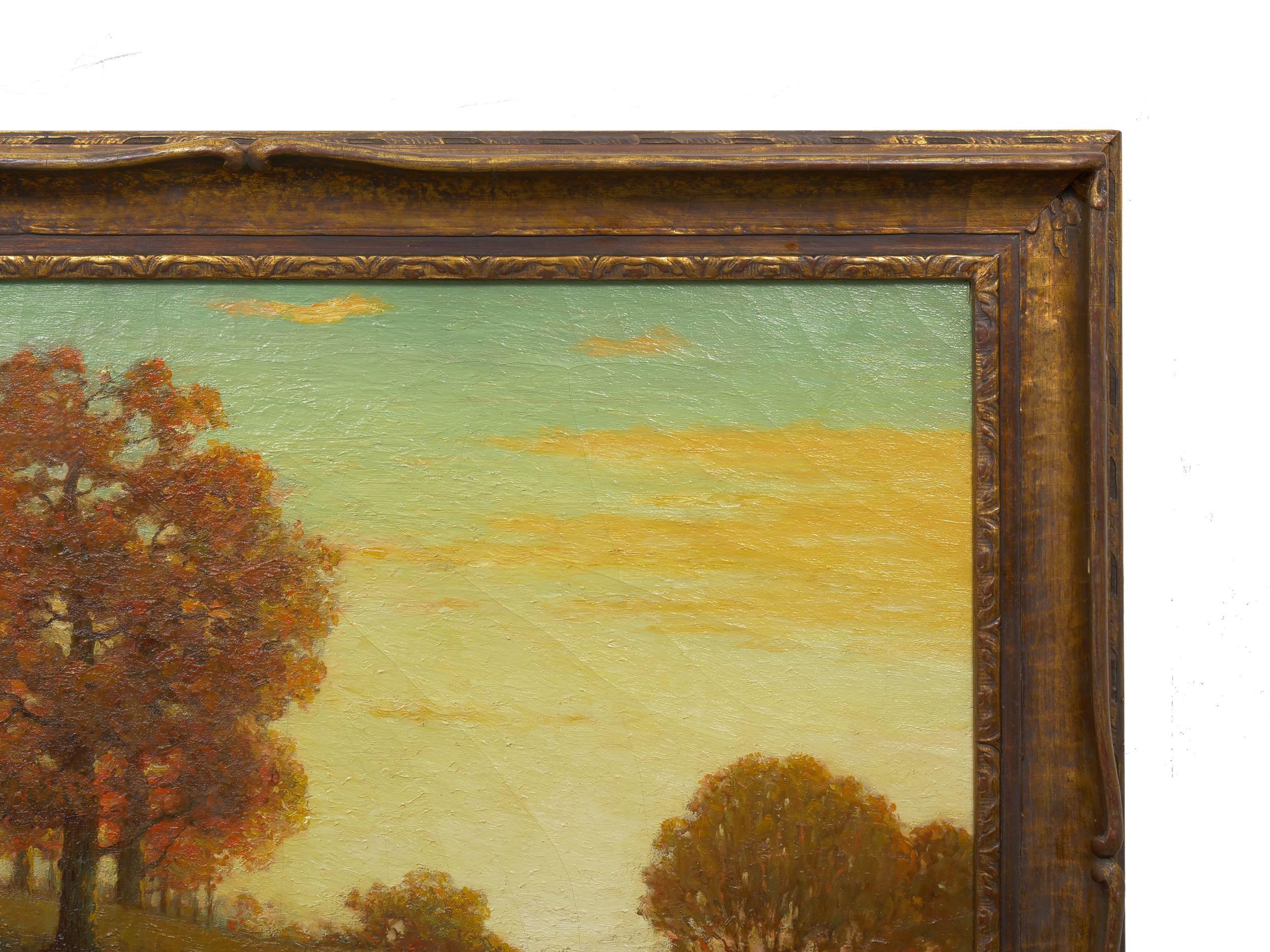 19th Century “Autumn Trees” Landscape Painting by Clark Summers Marshall