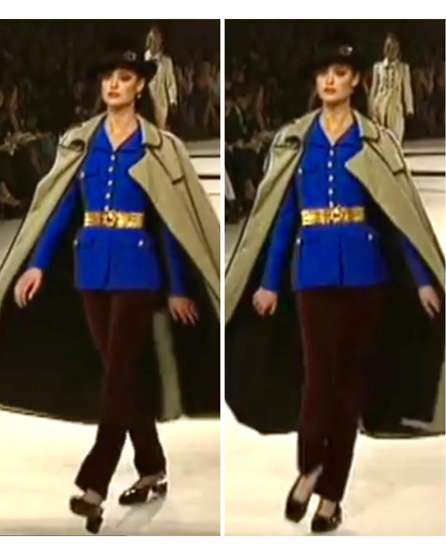 Autumn/Winter 1996 Chanel Royal Blue Wool Jacket  4