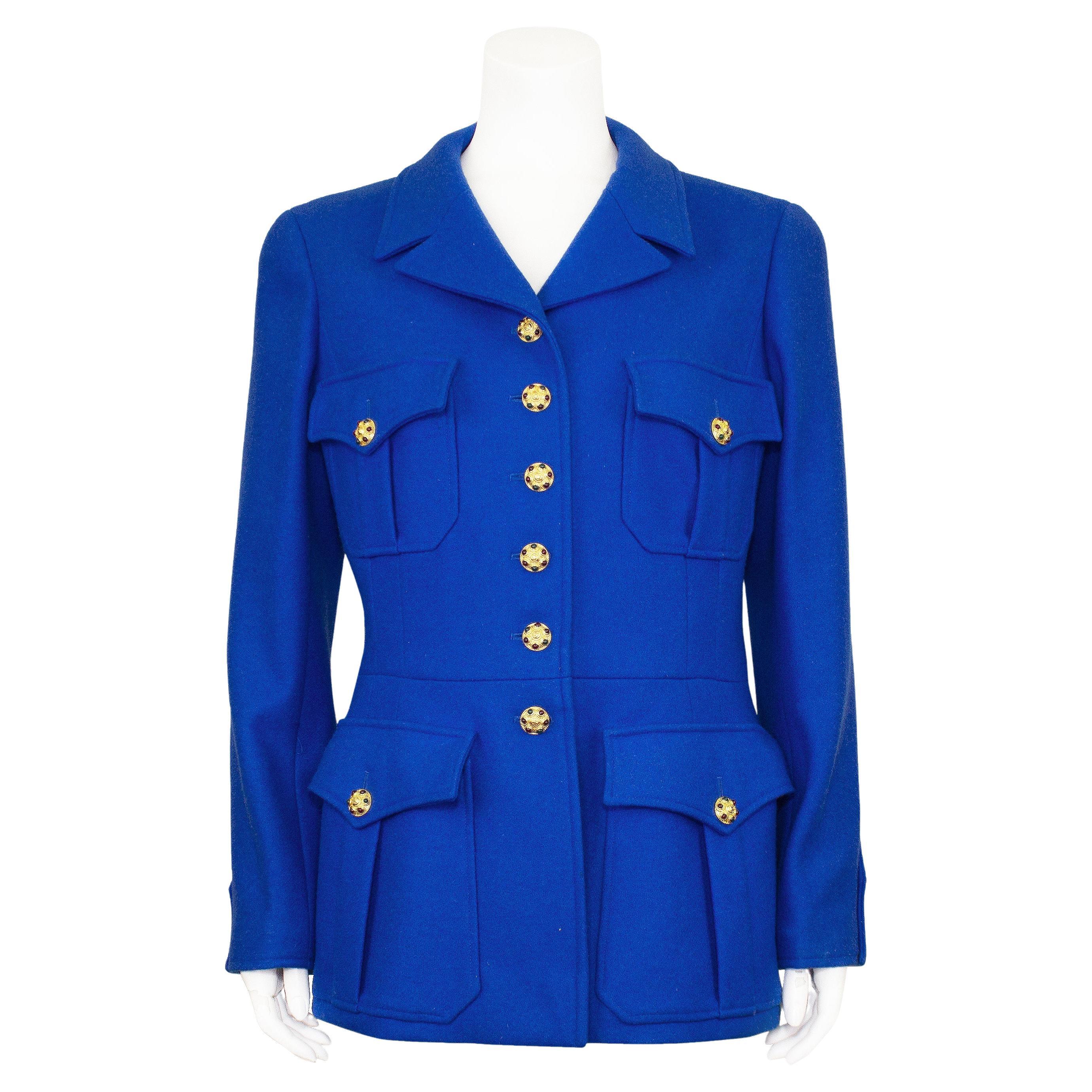 Women's LOUIS VUITTON Uniform wool Navy Blue jacket blazer