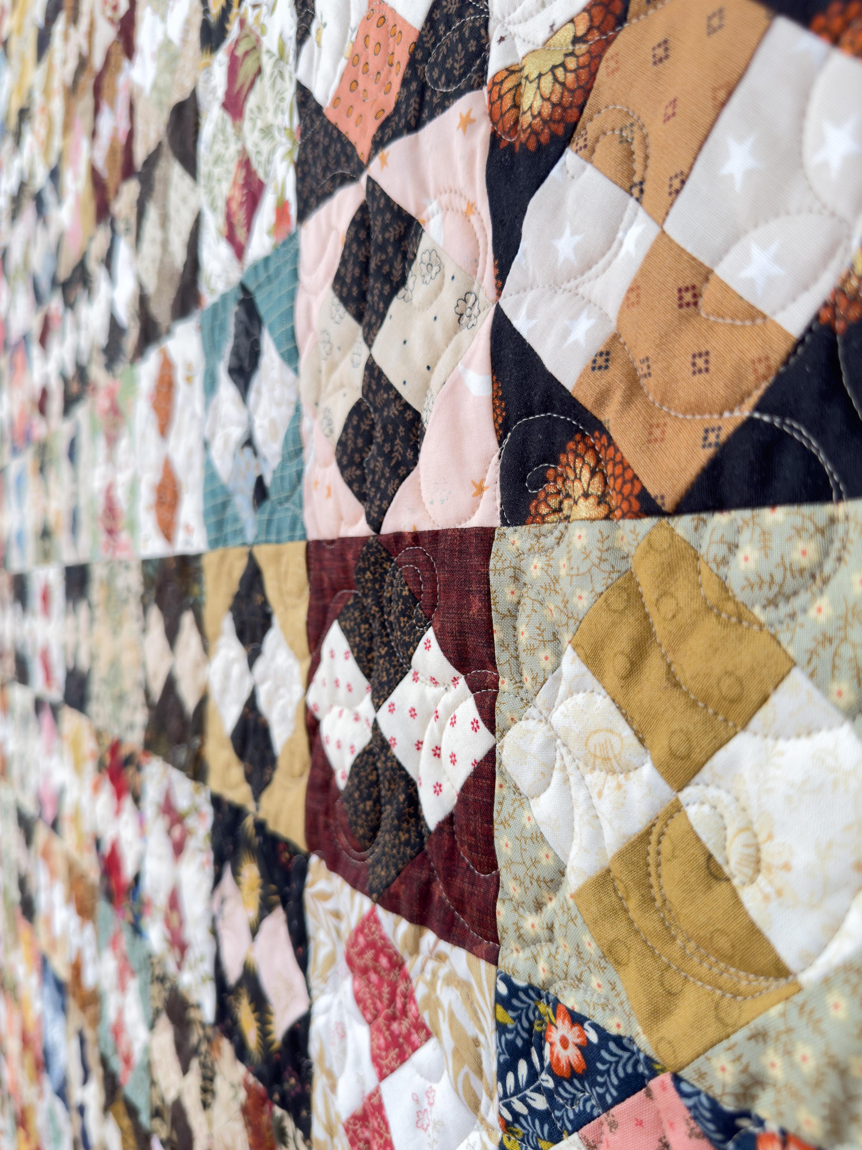 Colcha de patchwork otoñal hecha a mano, Revestimiento de lana, Colchas Tra-La-La en Nuevo estado para la venta en AMSTERDAM, NL