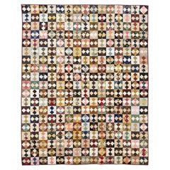 Colcha de patchwork otoñal hecha a mano, Revestimiento de lana, Colchas Tra-La-La