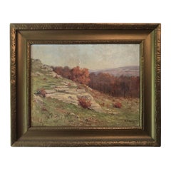 Autumnal Hillside Landscape by Mabel E. Dickinson Pond, 1911