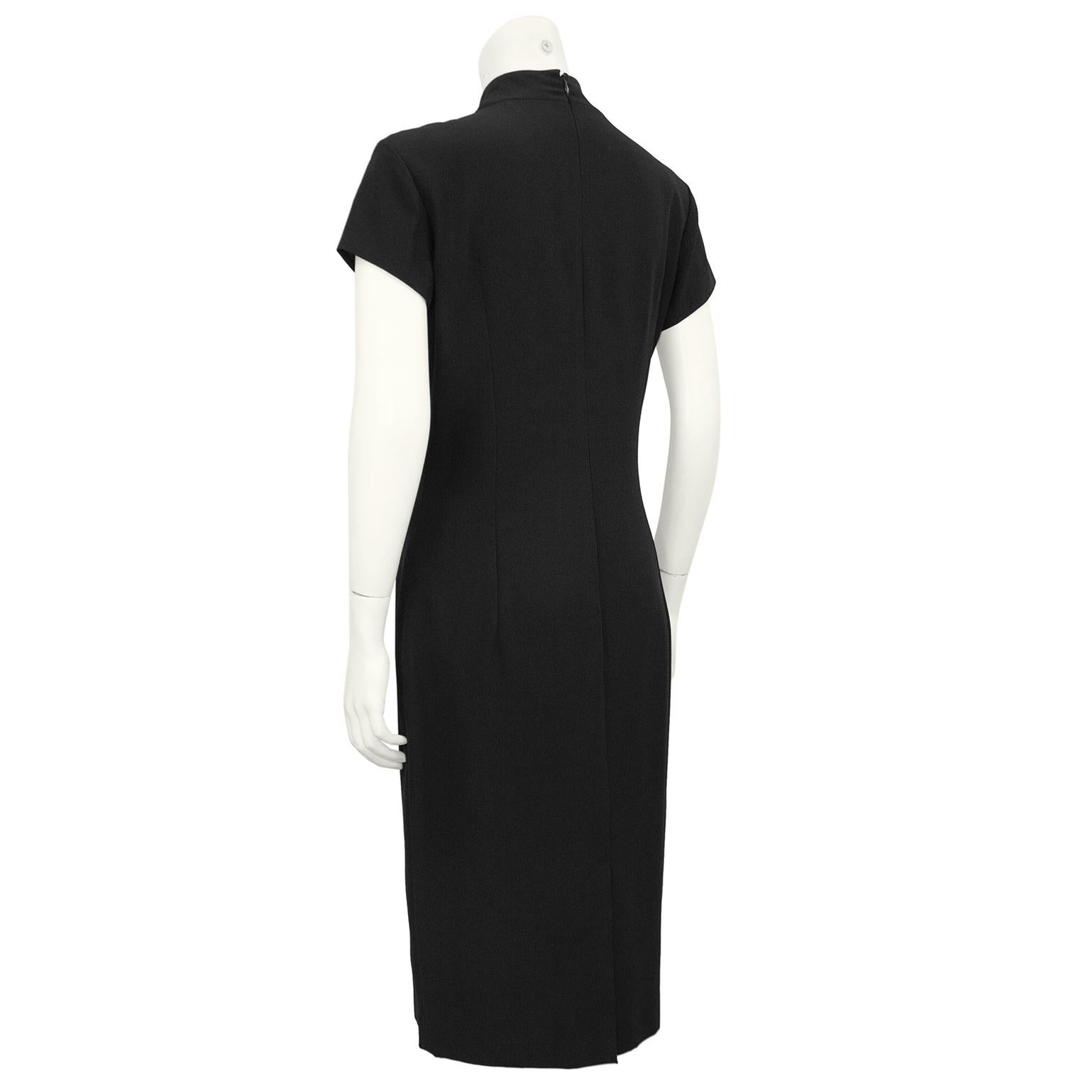 Women's Autunm/Winter 2009 Alexander McQueen Cheongsam Style Black Cocktail Dress  For Sale