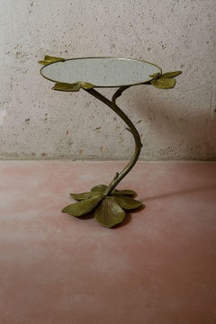 Autunno beistelltisch aus bronze und glas von Marsica Fossati