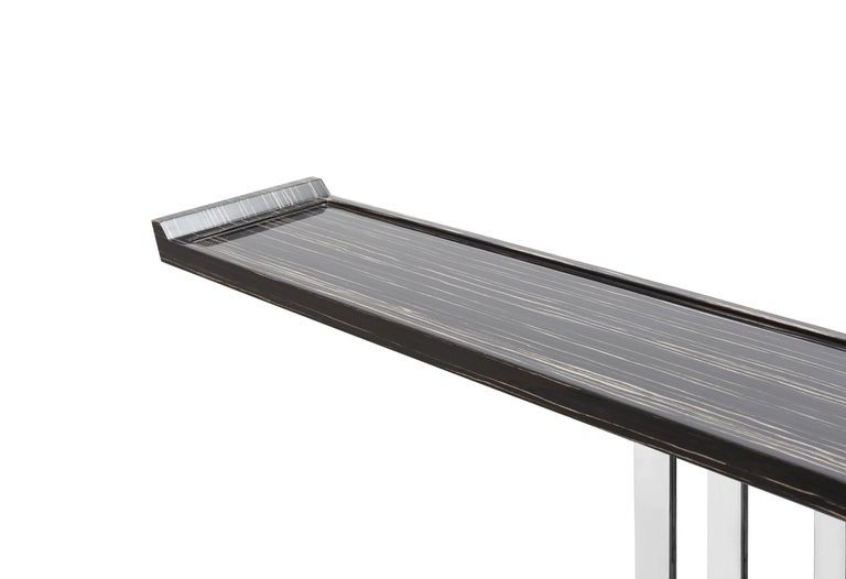 Auva Modern Extra Long Console Table, Extra Long Black Console Table