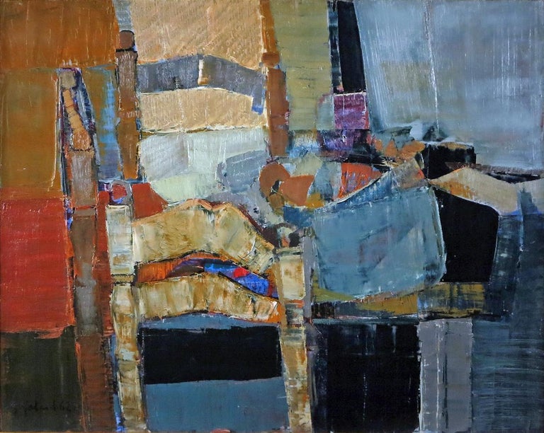 Mid-20th Century Aux Chaise by Gabriel Godard, Oil on Canvas Painting For Sale