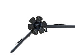Handcrafted Iron Fireplace Screen with Floral Design, 21st Century