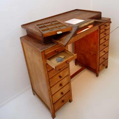 AUXILIA watchmaker's workbench with illuminated glass top - Early 20th century