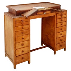 AUXILIA watchmaker's workbench with illuminated glass top - Early 20th century