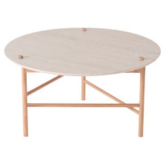 Contemporary Beistelltisch, Marmor oder Stone und OAK Wood