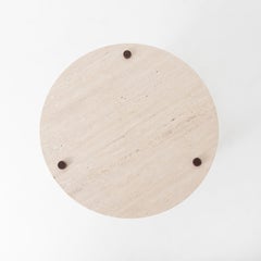 Contemporary Side Table, Marble or Stone and Tzalam Wood