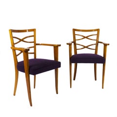 Auxiliary or Desk Armchairs, Attributed De Coene Frères - Belgium, 1940s