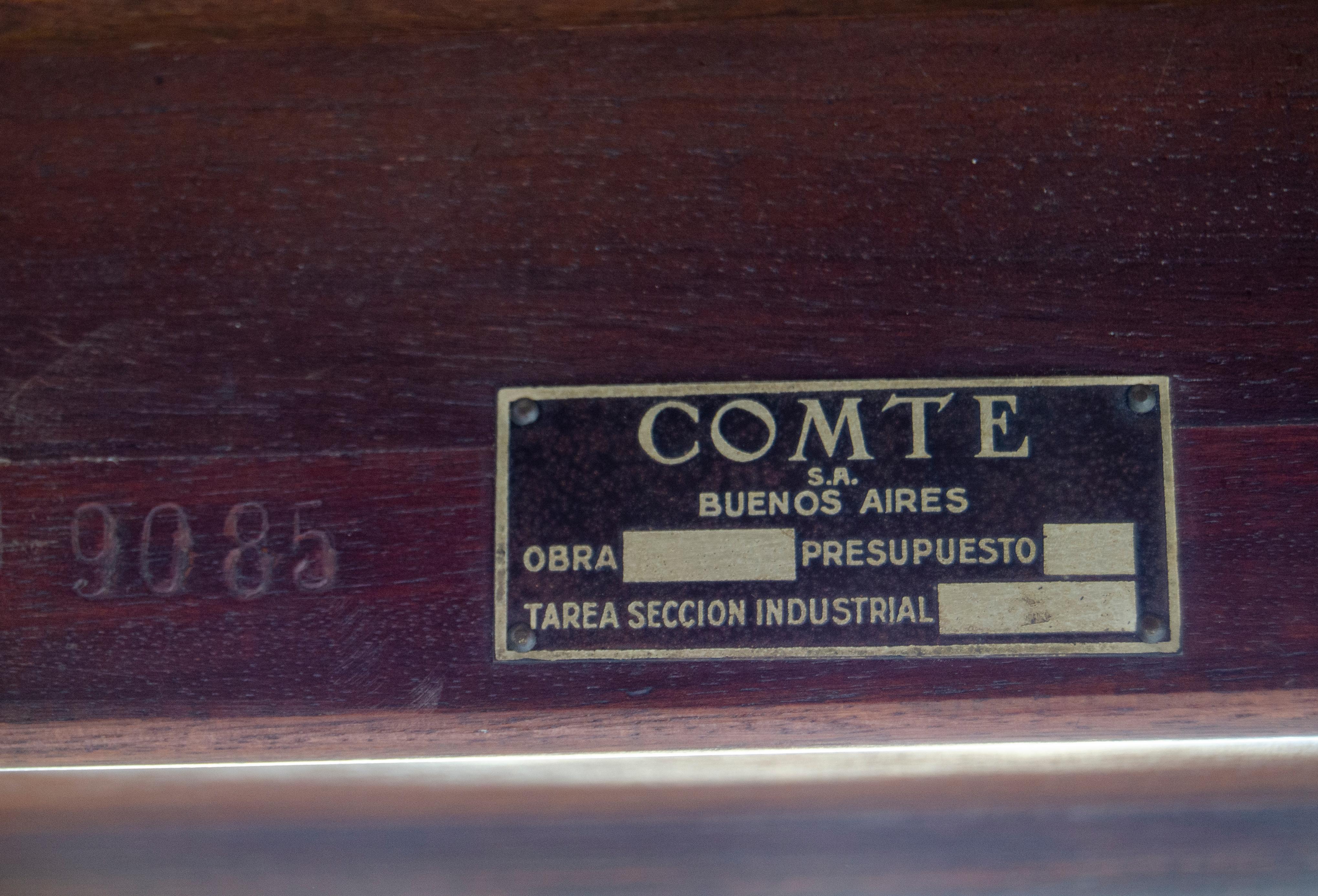 Oak Auxiliary Table by Comte For Sale
